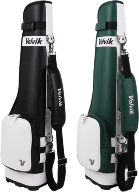 [VOLVIK] 볼빅 프리미엄 스탠드 골프 쿼터백 하프백 골프백, 블랙, 블랙, 1개