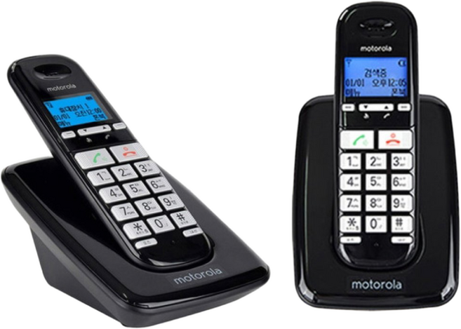 모토로라 무무선전화기 S3001A + S3001AH (증설용) (무선 + 무선), S3001A+AH 블랙