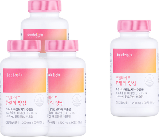 푸딜라이트 한알의 양심 1 200mg, 4개, 90정