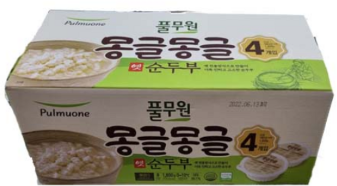 풀무원 몽글몽글 순두부 4입 1800g 아이스보냉백포장, 1박스, 1.8kg