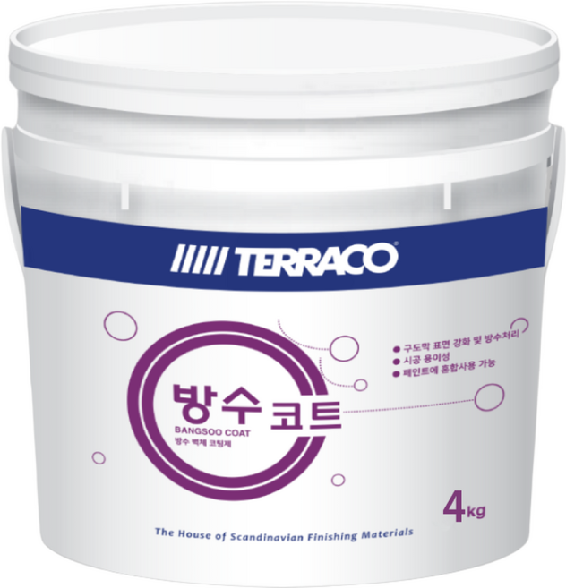 테라코 방수코트 외벽 방수코팅제, 1개, 4kg, 투명