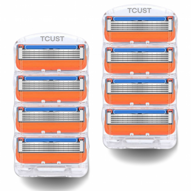 티커스트 면도날 질레트 퓨전 파워 프로글라이드 매뉴얼 호환, 4세트, 8개입