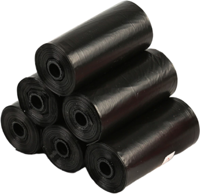 옐스 차량용 휴지통 리필봉투 롤 쓰레기 비닐봉투 블랙 15p, 10개, 3L