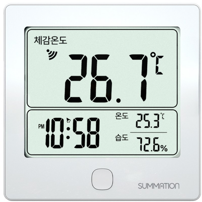 디지털 체감온도계 써메이션 SM-1 체감온도 측정기 온습도계, 1개, White