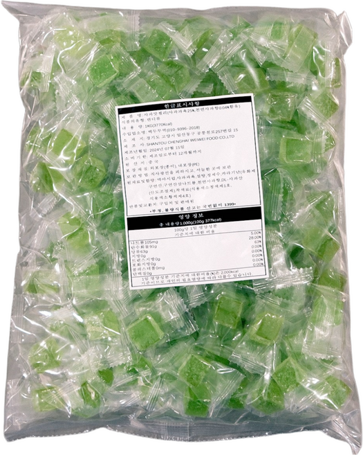 청사과맛 젤리(대용량), 1개, 1kg
