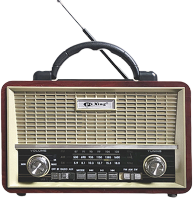 효도라디오 단파 휴대용 고성능 블루투스 USB SD카드 AUX 클래식 레트로, 레드브라운