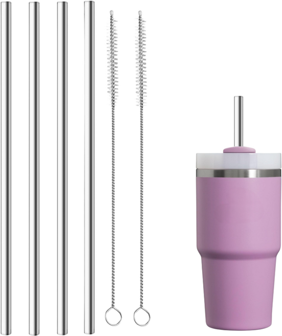 WAP 스탠리 스타벅스 텀블러 591ml 호환 23cm 스테인리스 빨대 세척솔 세트, 1개