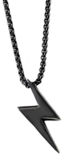 에르모사제이 맨즈 MN022 써지컬 스틸 심플 번개 남자 목걸이