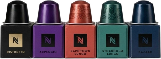 오리지널 네스프레소 월드 익스플로러 세트 강도8~12 에스프레소+룽고 캡슐, 1세트, 50개입, 25ml