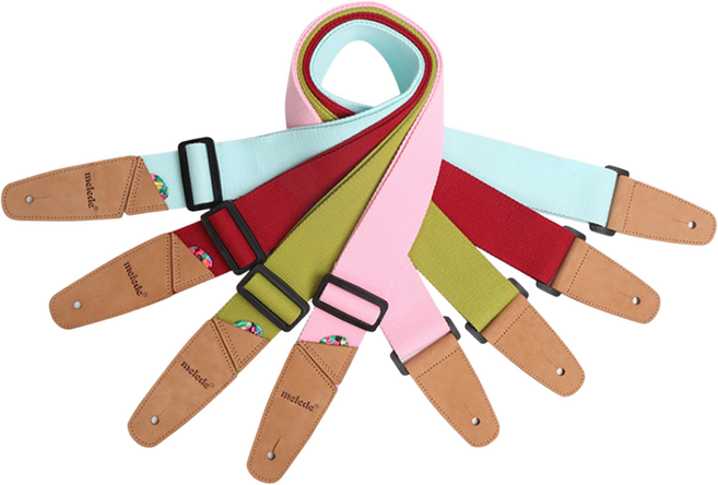 위고뮤직 ME-25J 기타스트랩 통기타 일렉 베이스 기타 스트랩 어깨끈 멜빵, 레드