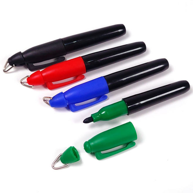 예코 골프공 라이너 유성펜 4색 세트 골프볼 마킹, 1세트