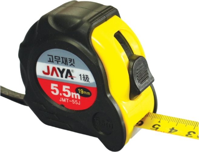 JAYA 자야 고무재킷 줄자 JMT-55J (5.5m 19mm), 1개