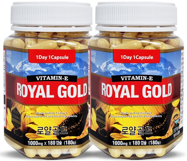 통라이프- 로얄골드 비타민E(뉴질랜드 로얄제리) 6개월분-2병-선물세트, 상세페이지참조, 2개