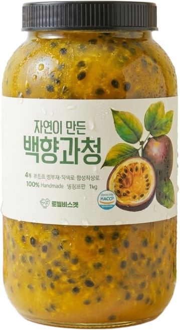 로컬바스켓 자연이 만든 직접 재배한 수제 백향과청, 1개, 1개입, 1kg