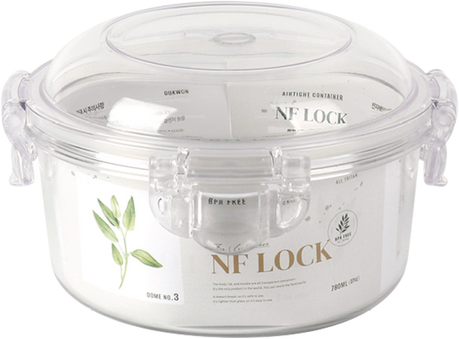 NF LOCK 엔에프락 돔형 트라이탄 밀폐용기 돔형3호 780ml, 1개
