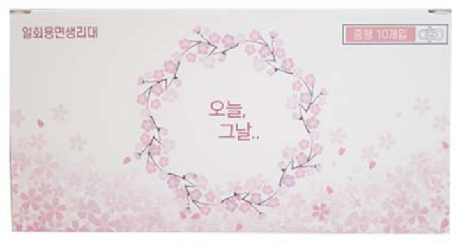 JASCOR 오늘그날 일회용면생리대 중형 1BOX 10매, 1박스, 10매입