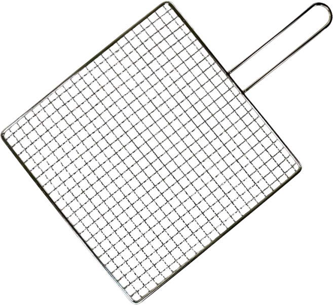 갑도리 석도리 스텐 손잡이 단면 양면 사각석쇠 스텐레스 가정용 업소용 캠핑용, 1개