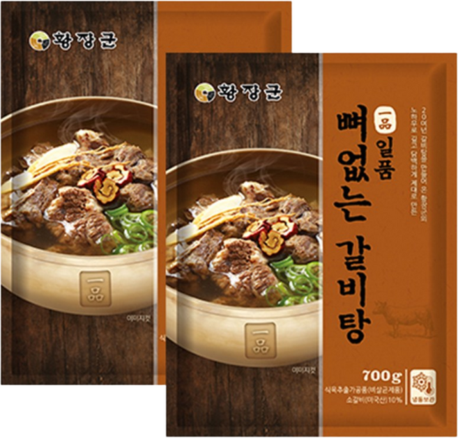 [황씨네옹고집] 황장군 일품 뼈없는 갈비탕, 3개, 700g