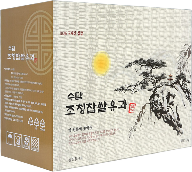 수담조청유과 선물세트 수담한과, 1kg, 1개