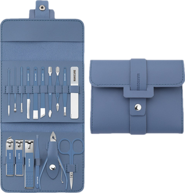 프라홈 네일 케어 손톱깍이 16종 세트, 1개, 블루