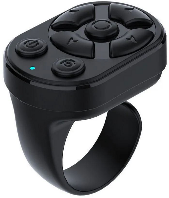 블루투스 링 리모컨 숏폼 음악 전자책 제어 원클릭 셔터 페이지 넘김 iOS 안드로이드 호환