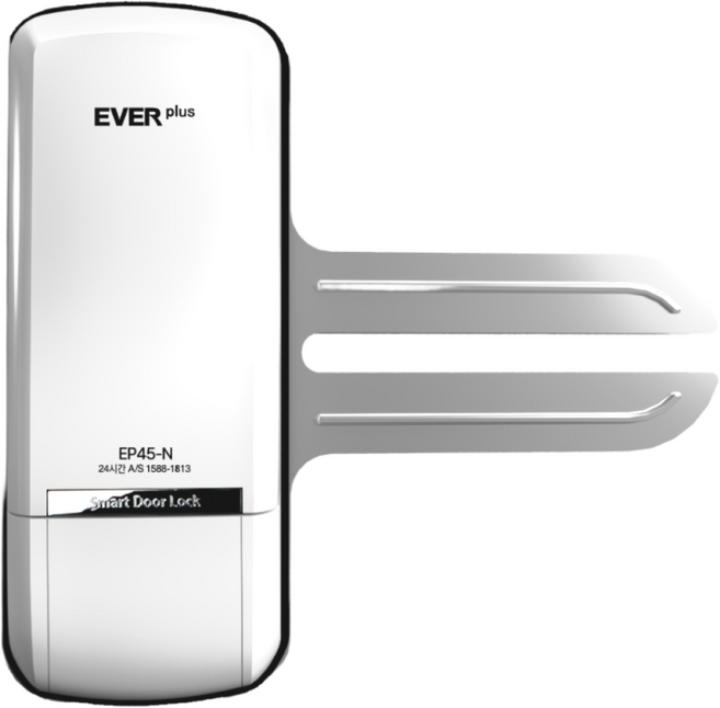 에버넷 유리문 도어락 강화유리문 에버플러스 EP45 화이트 고객직접설치 (번호전용), EP45-N(번호전용)