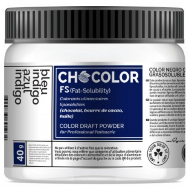 쿠커페이스 인디고 블루 FS 쇼칼라 지용성 초콜렛색소 분말타입, 1개, 40g