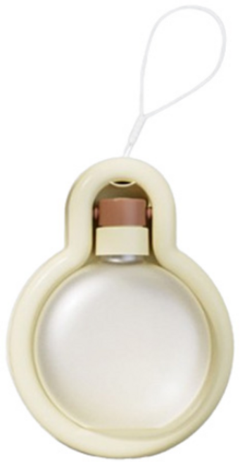 딩동펫 반려동물 나들이 전구 휴대용 접이식 물병 350ml, 아이보리, 1개