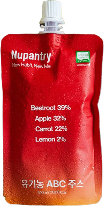 누팬트리 갈아만든 유기농 ABC주스 100ml, 30개