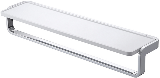 선반형 수건걸이 (상판형 수건걸이) 타월바 화이트 크롬 KH-705S-1, 1개