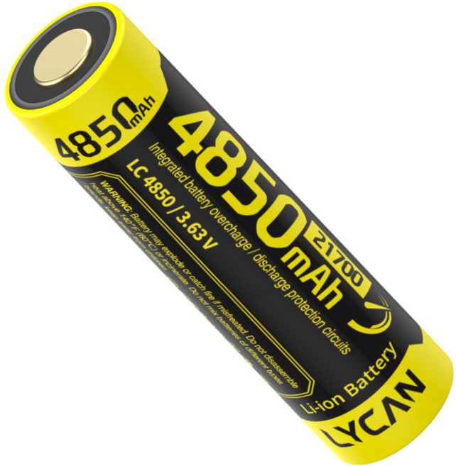 [LYCAN] 라이칸 국산 배터리 LG셀 리튬이온 충전지 / 보호 비보호 충전건전지, 21700-4850 충전지