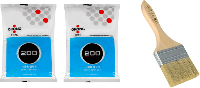 모네스페스 오공200 도배용 벽지 지물본드 (1+1) + 도배솔 증정