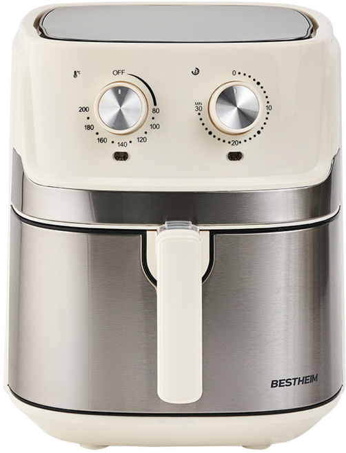 베스트하임 304 올스텐 에어프라이어 바스켓형 대용량 5.5L, 아이보리