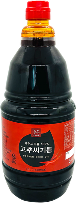 청양식품 순수 고추씨100% 고추씨기름 1.8L, 1개