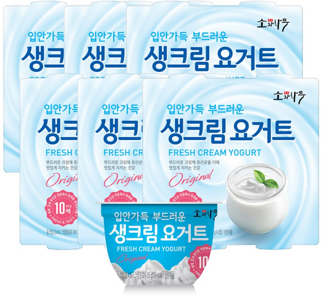 동원 F&B 소와나무 생크림 요거트 85g, 24개