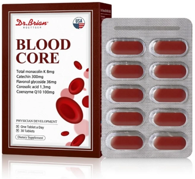 닥터브라이언 LDL 콜레스테롤 2중배합 혈압 혈당 혈액순환 홍국 바나바잎 은행잎 추출물 코엔자임Q10, 1박스, 30정 - 쿠팡