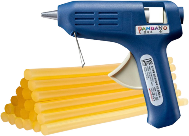 판다고 글루건 60w + 강력 핫멜트 접착제 SA-720S 600g 글루건심 핸디건 글루건추천, 1세트