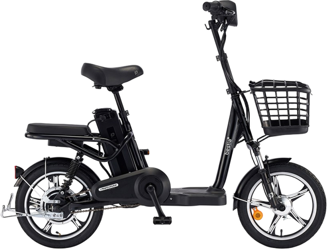 삼천리 2026 16 팬텀 베스티아 플러스 전기자전거 스쿠터형 바구니 시티형 99% 조립, 블랙, 알루미늄
