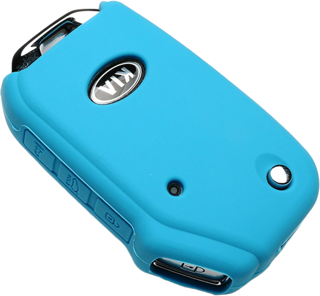 케인즈 기아 올 뉴 K3 스마트키 실리콘 키홀더, 하와이안블루, KE-26