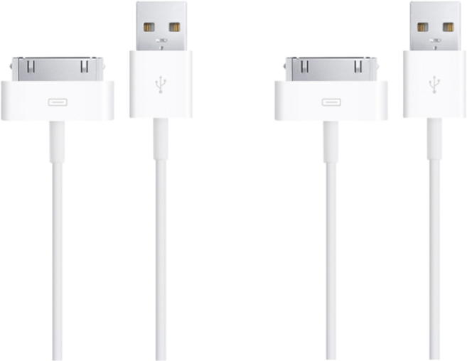 UBX 아이폰 아이팟 아이패드 30핀 호환형 충전케이블, 2개