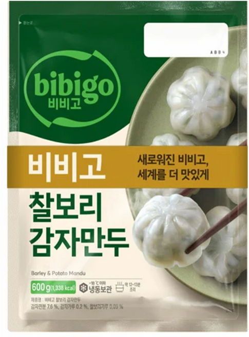 (냉동)비비고 찰보리감자만두600gx4개, 600g, 8개