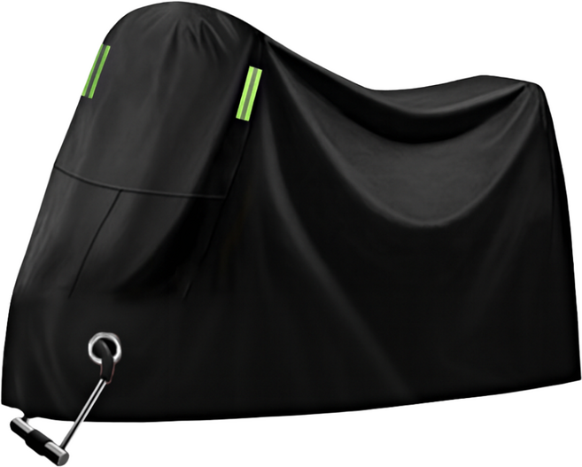 모토엘 오토바이 도난방지 잠금고리 방수커버, 블랙