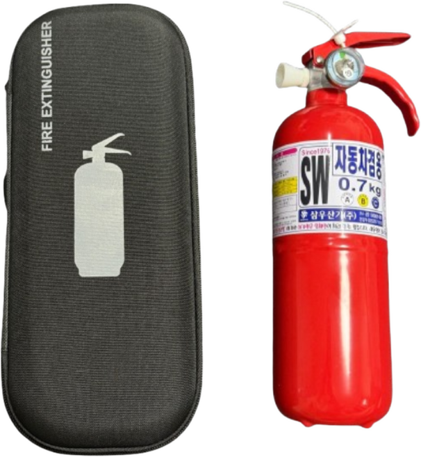 [삼우산기] SW 0.7kg 차량용소화기+파우치 기아차 순정품 자동차겸용, 1개