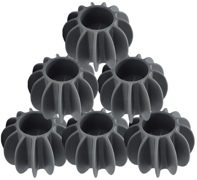 [구김방지] 세탁볼 의류 꼬임 구김 엉킴 방지 대형 6p, 6개, 슈퍼그레이