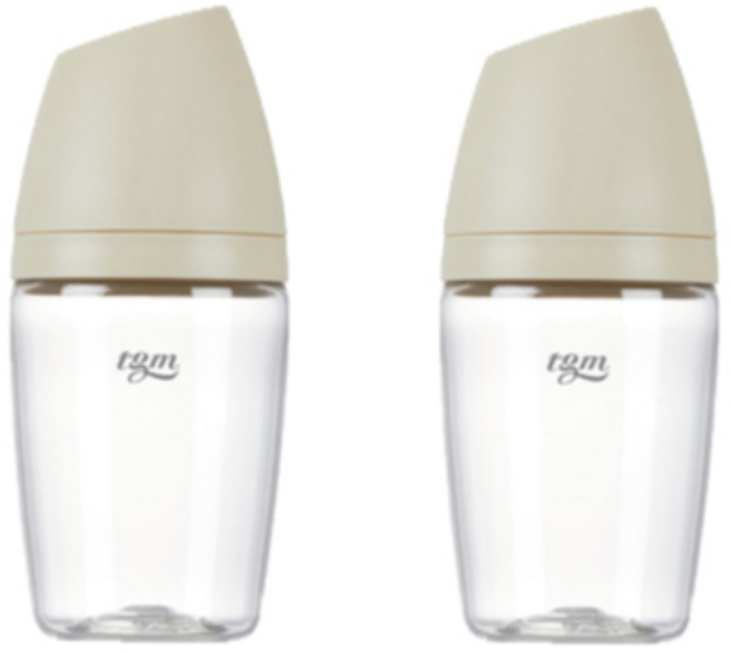 티지엠 트라이탄 쌀알 젖병, 라이스베이지, 2개, 240ml