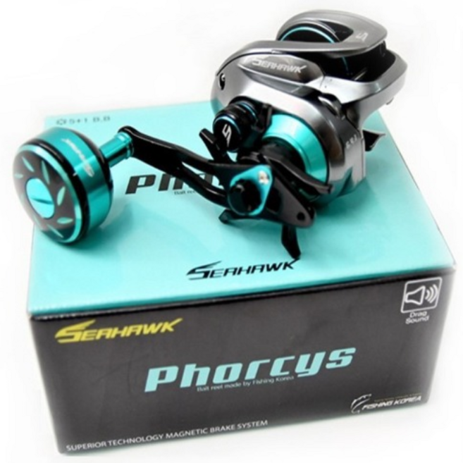 포르키스(Phorcys) 솔트워터 선상 전용 베이트릴 드랙음 다운샷 라이트지깅 외수질 등 다용도, 포르키스 우핸들