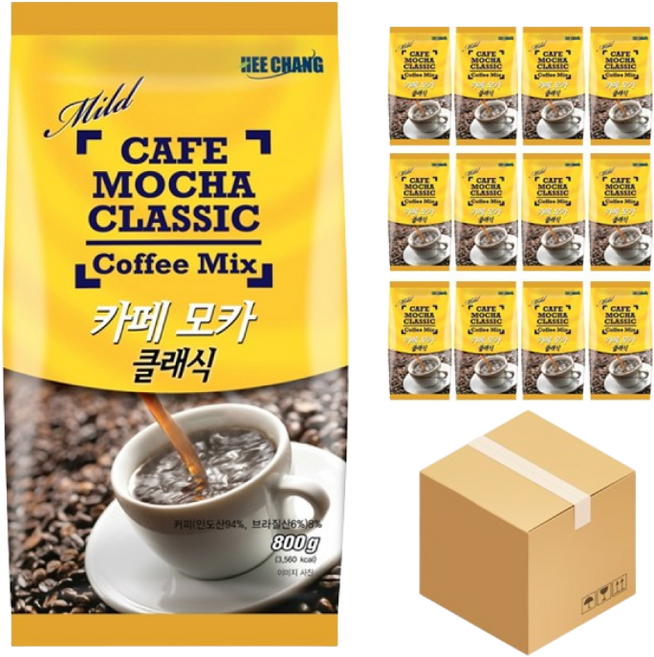 희창 카페모카 클래식 (자판기 커피믹스), 12개입, 1박스, 800g
