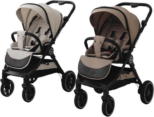 아시안핏 신생아 절충형 유모차 아기 유모차 어반라이더, 오트밀화이트