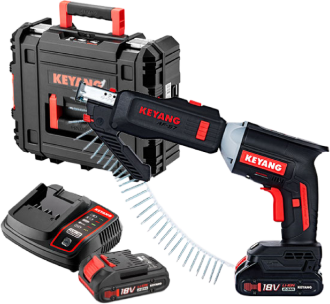 SD20BL 충전 자동스크류 드라이버 매거진 20V 2.0AH 배터리 2개 풀세트, 1개