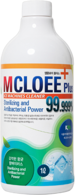 엠클로이 플러스 1L 제빙기 청소 세척제 소독제 살균소독제 세제, 12개